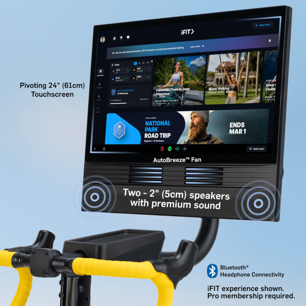 Cockpit detail of the NordicTrack Tour de France Indoor Bike