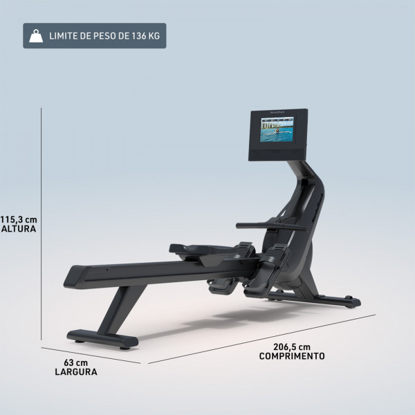 Dimensions of the NordicTrack RW700 Rowing Machine
