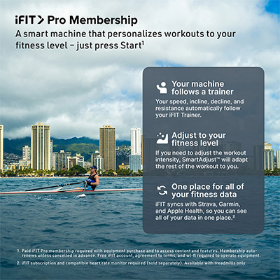 iFIT features for the NordicTrack RW700 Rowing Machine 