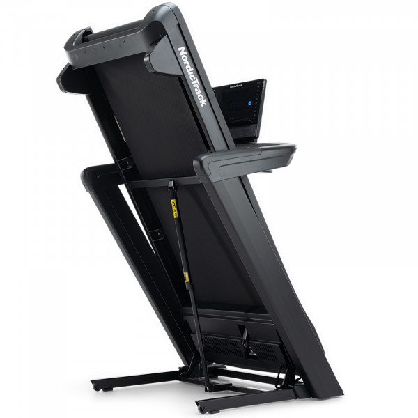 Folded view of the NordicTrack Commercial LE Treadmill.