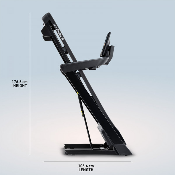 NordicTrack T Series 10 Treadmill with folded dimensions