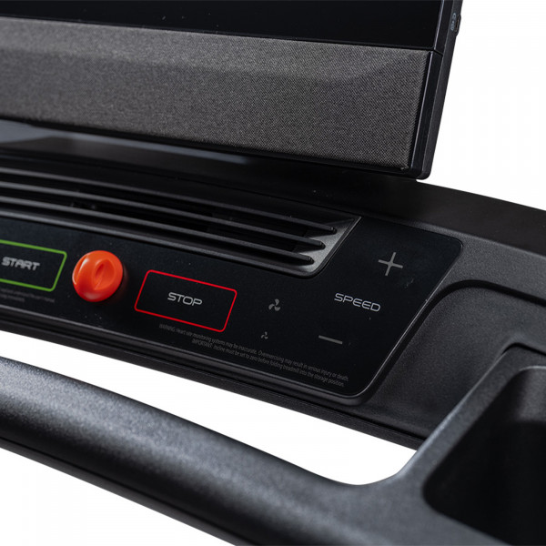 Speed adjustment on the NordicTrack T Series 10 Treadmill.
