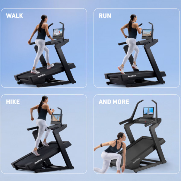 Workout options on and off the NordicTrack X16 Treadmill.