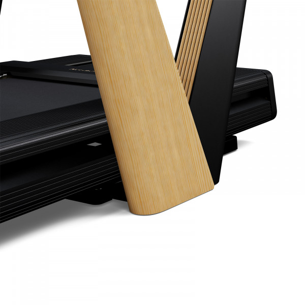 Close-up view of the NordicTrack Ultra 1 Treadmill wooden side frame