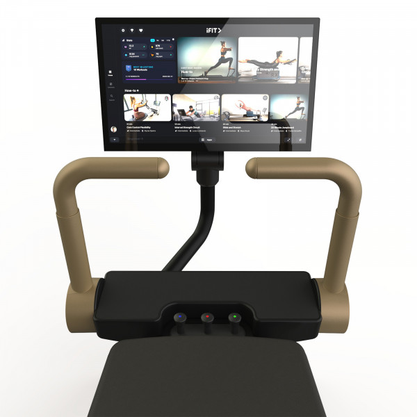 Console and handlebar detail on the NordicTrack Ultra 1 Reformer