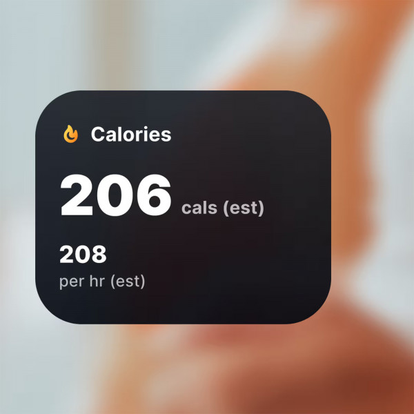 On-screen calorie tracking and workout metrics displayed during a NordicTrack Ultra 1 Reform RX-S session