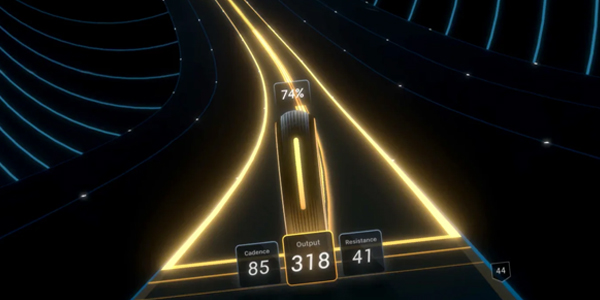 Image showing the Peloton fitness game "Lanebreak".