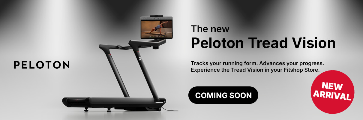 Peloton Tread Vision product banner with coming soon announcement
