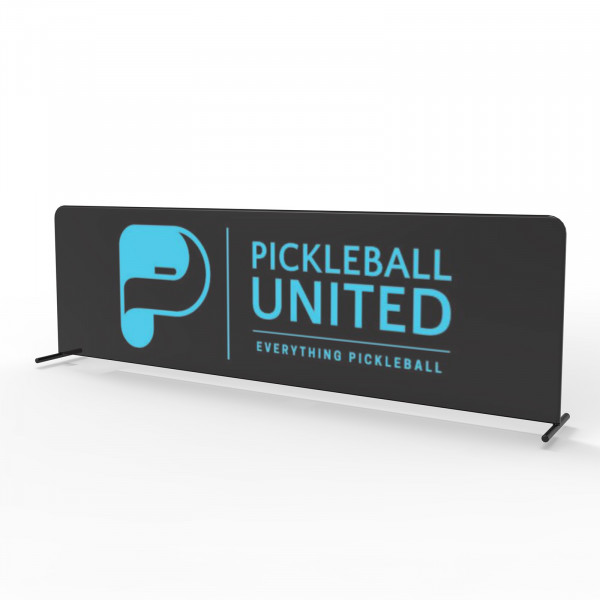 Top-angled view of the Pickleball United Court Surround Barrier
