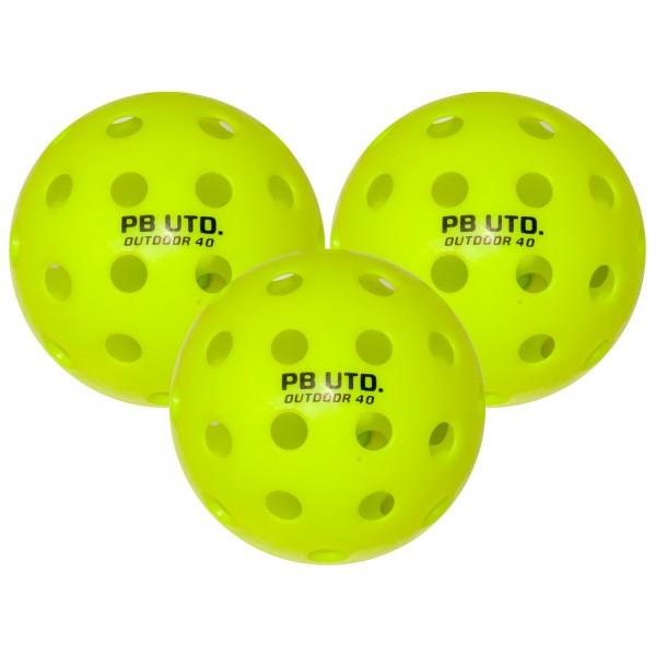 Pickelball United Freedom Ball - Pack of 3 Yellow Balls for Outdoor practice