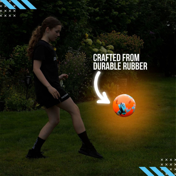 PrecisionPLAY Force LED Light Up Football durable rubber feature highlight