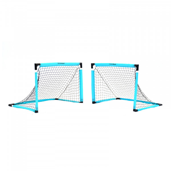 Front view of the PrecisionPLAY Quick Folding Goals Set of 2