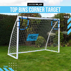 PrecisionPLAY Top Bins Corner Target attached to football goal lifestyle image
