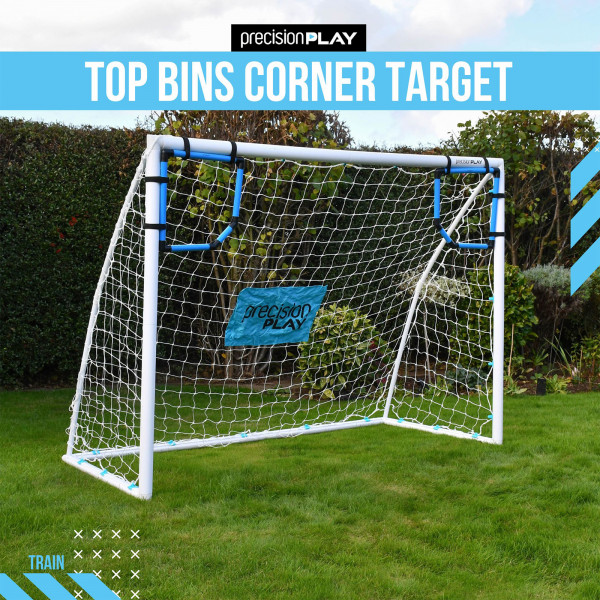 PrecisionPLAY Top Bins Corner Target attached to football goal lifestyle image