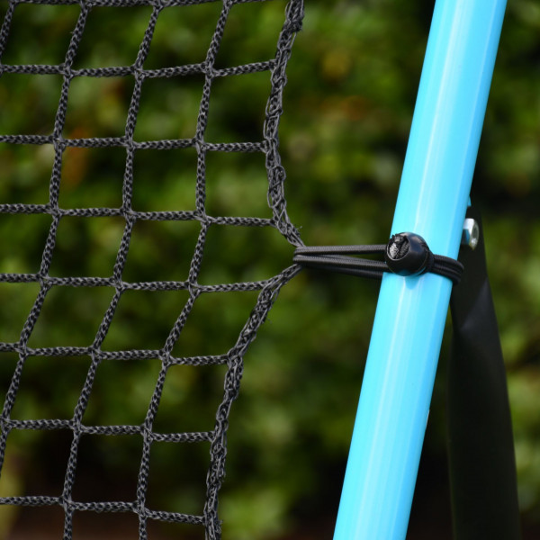 Close-up of the PrecisionPLAY Mega Rebounder frame and net connection
