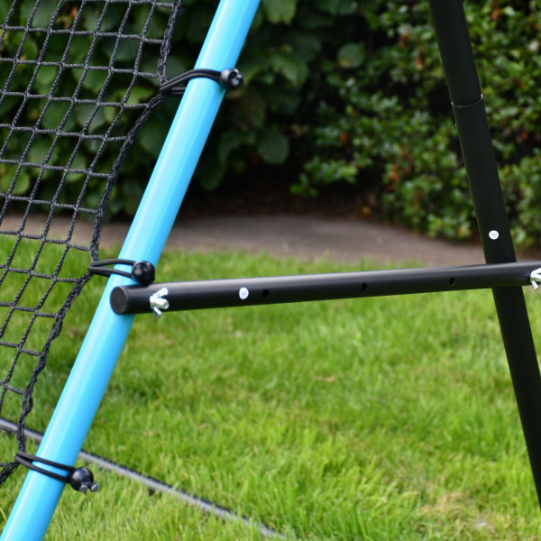 Close-up of the PrecisionPLAY Mega Rebounder frame support bar
