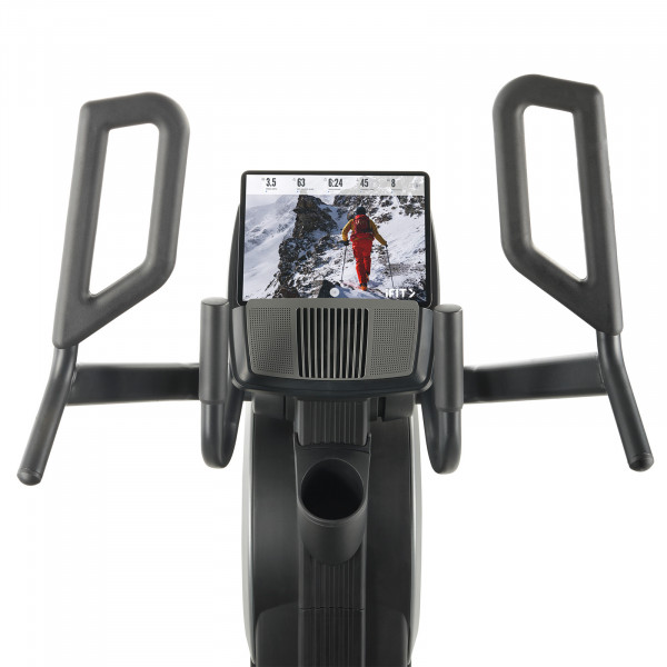 Console close-up of the ProForm Trainer HL Elliptical Machine & Stepper with iFIT workout
