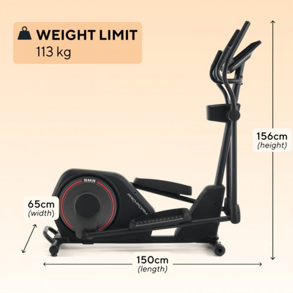 ProForm Sport Elliptical - Infographic - Dimensions