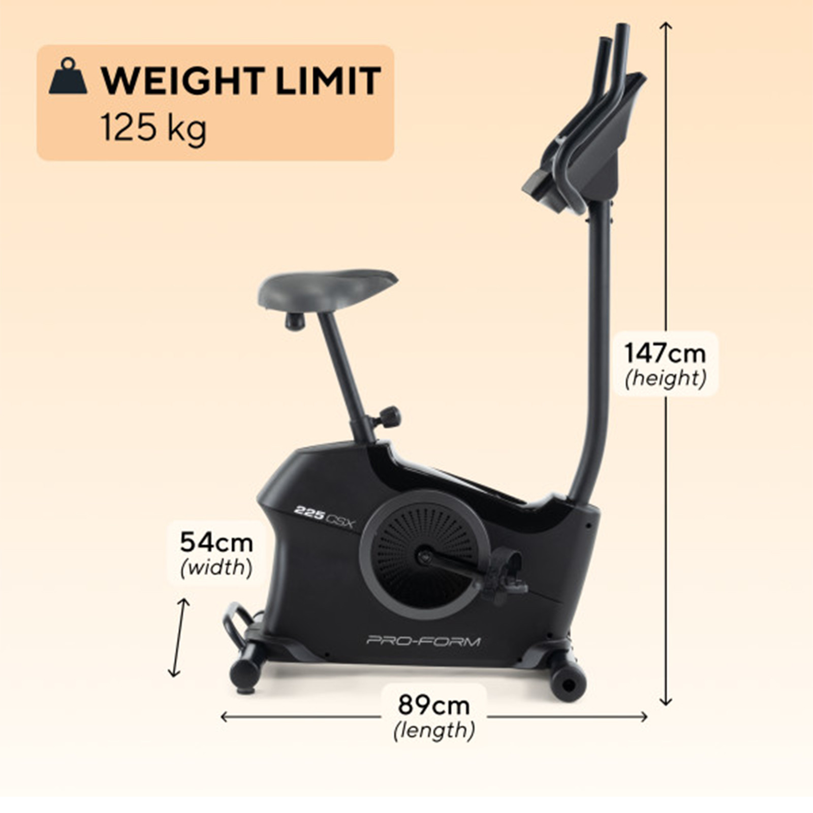 ProForm 225 CSX Upright Exercise Bike Shop Now Fitshop