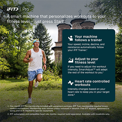 iFIT Pro workout features for the ProForm Carbon Pro 9000 Treadmill   