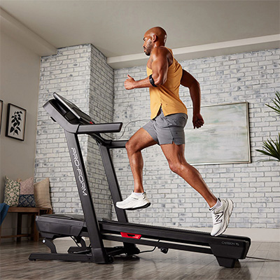 Model running on the ProForm Carbon TL Treadmill 
