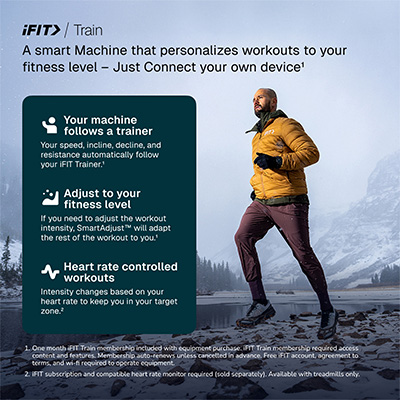 iFIT Train smart workout personalisation features for the ProForm Carbon TLS Treadmill 