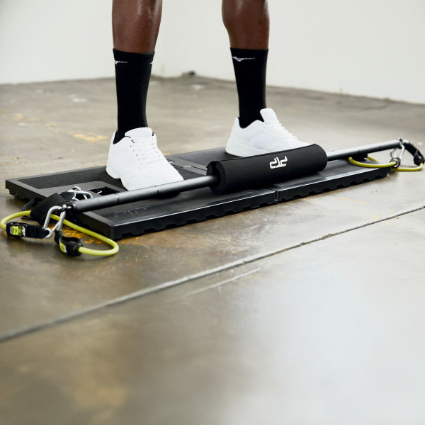 Close-up of bar and tubes on platform