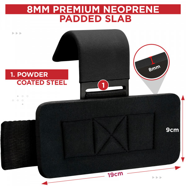 Infographic of the RDX Hook Grips - Materials