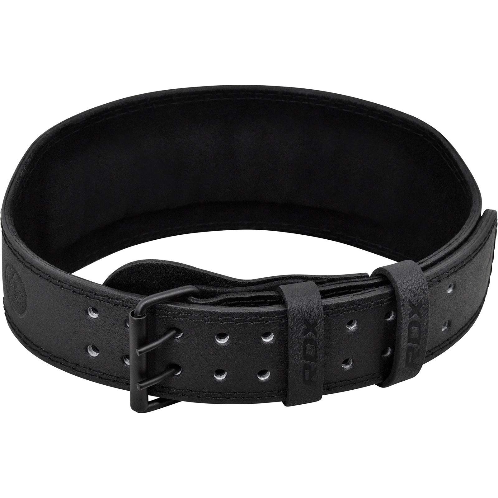 RDX 4 Black Leather Weightlifting Belt