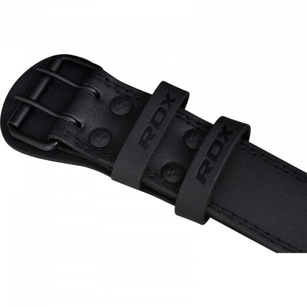 RDX 4” Black Leather Weightlifting Belt - Clasp