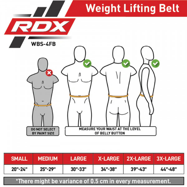 RDX 4” Black Leather Weightlifting Belt