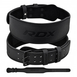 RDX 4” Black Leather Weightlifting Belt