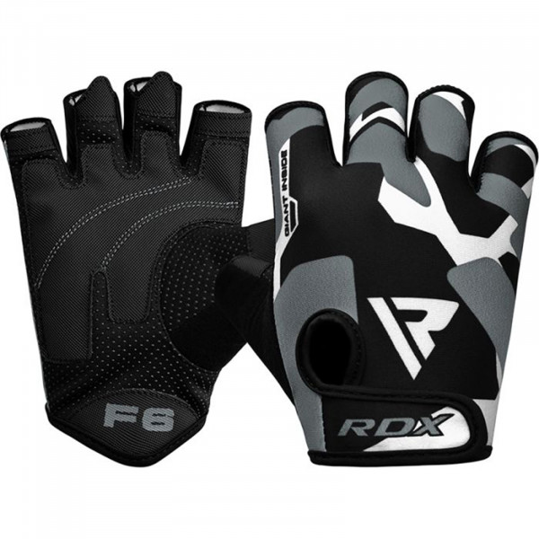 Front and palm view of the RDX F6 Fitness Gym Gloves