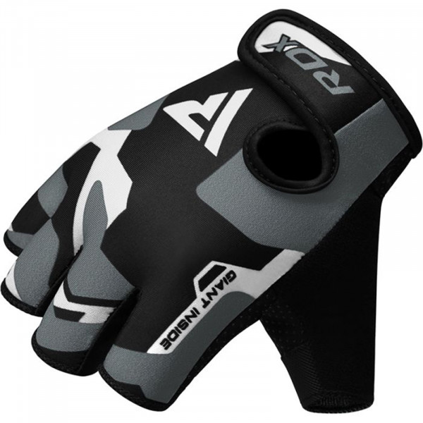 Side angled view of the RDX F6 Fitness Gym Gloves
