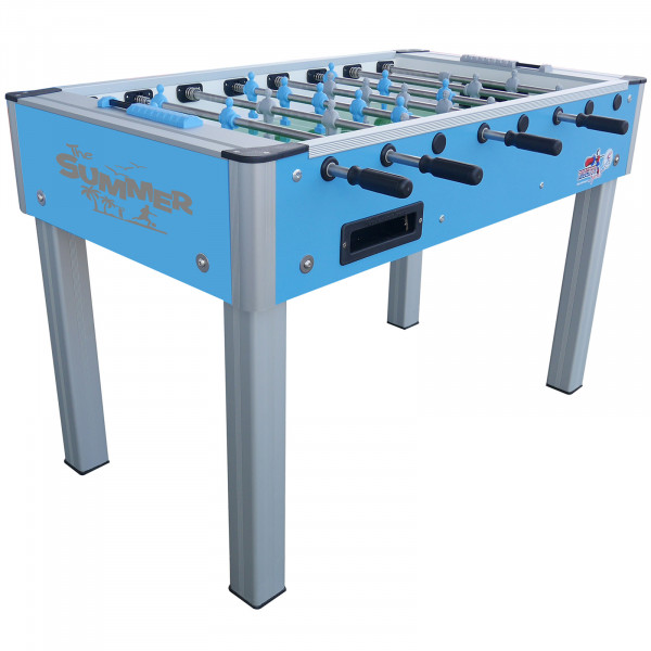 Front right view of the Roberto Sport Summer Free Pro Football Table.