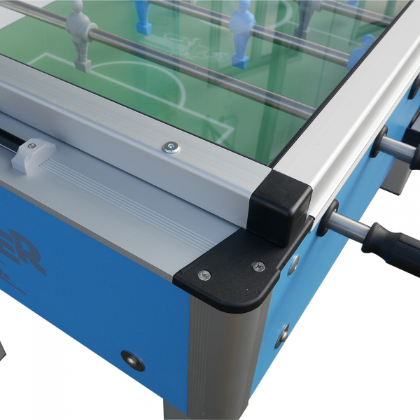 Tempered glass cover on the Roberto Sport Summer Free Pro Cover Football Table.
