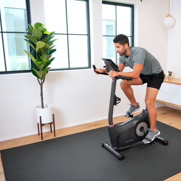 User exercising on the Schwinn 510U Exercise Bike.