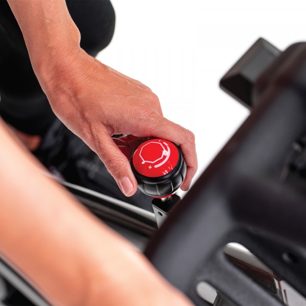 Detailed view of the resistance adjustment knob on the Schwinn 800IC Indoor Cycling Bike, offering precision control over workout intensity