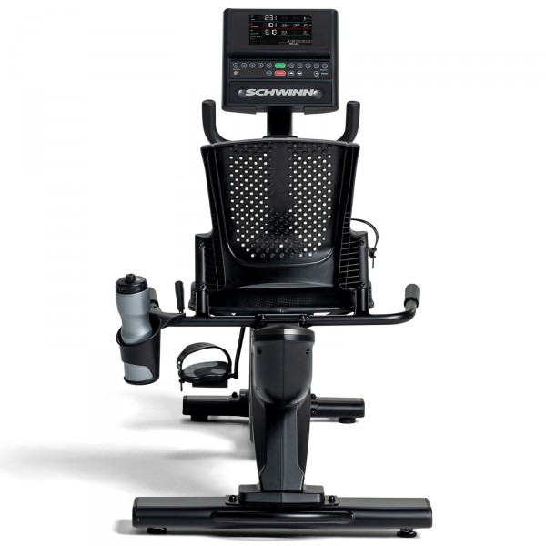 View from the rear of the Schwinn 590R Recumbent Bike