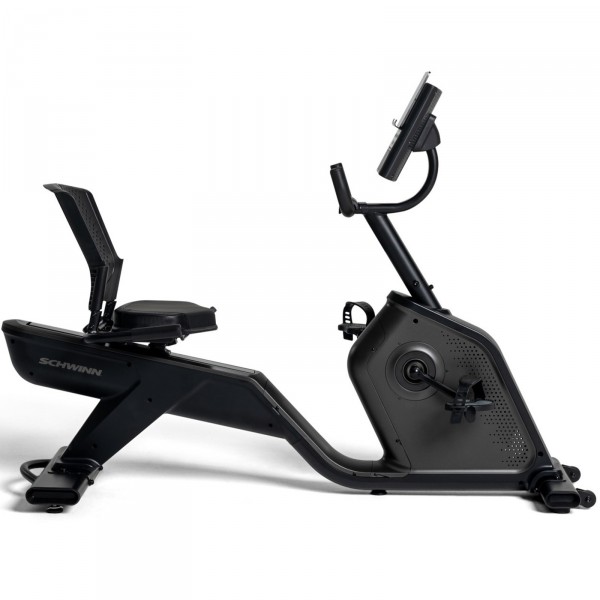 Profile view from the right of the Schwinn 590R Recumbent Bike