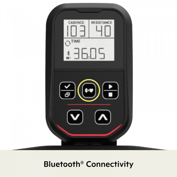 Bluetooth connectivity display on the Schwinn IC3.5 Indoor Cycle console