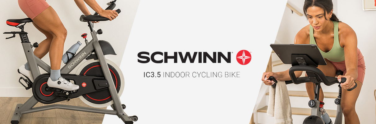 Promotional banner for the Schwinn IC3.5 Indoor Cycle
