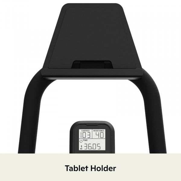 Tablet holder on the Schwinn IC3.5 Indoor Cycle