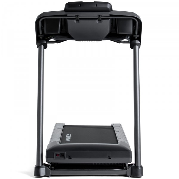 Rear perspective of the Schwinn 510T Treadmill.