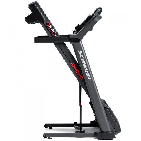 The Schwinn 510T Treadmill in a folded position.