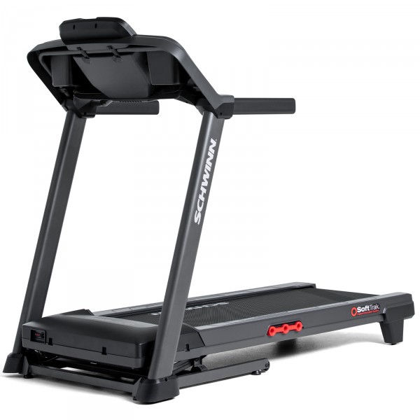 Left side perspective of the Schwinn 510T Treadmill.