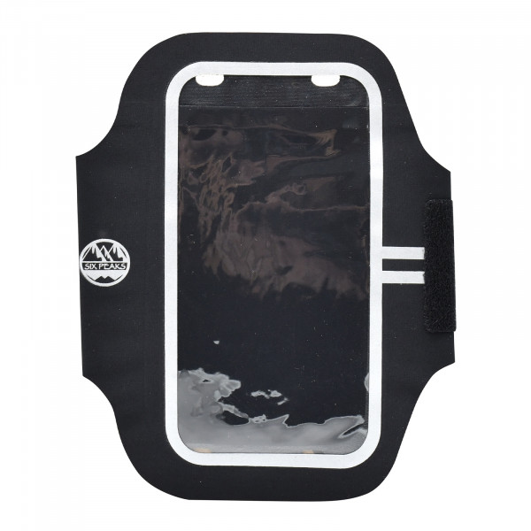 Front view of the Six Peaks Armband Phone Holder in black colour