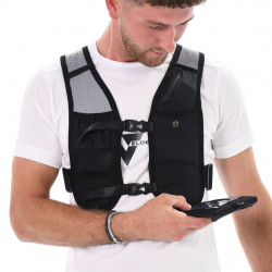 Person wearing the Six Peaks Hydration Running Vest in black colour (XS/S)