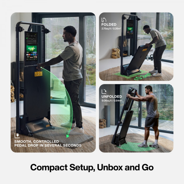 Person moving the Speediance Gym Monster 2S to reduce floor space