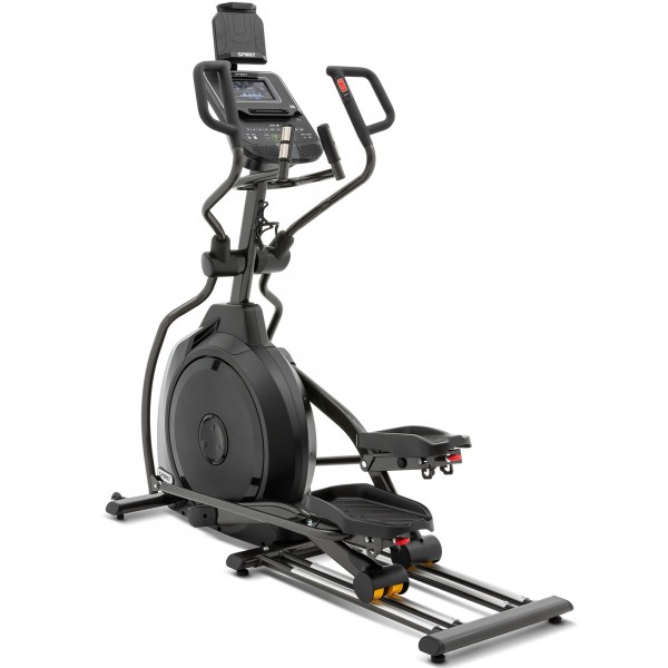 Left-angled view of the Spirit XE295 Elliptical.